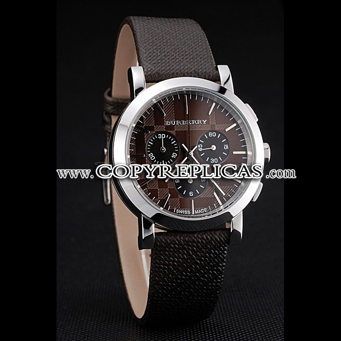 Burberry The City Classic Chronograph Brown Dial Smoked Trench Bracelet BB5800 - Photo-2