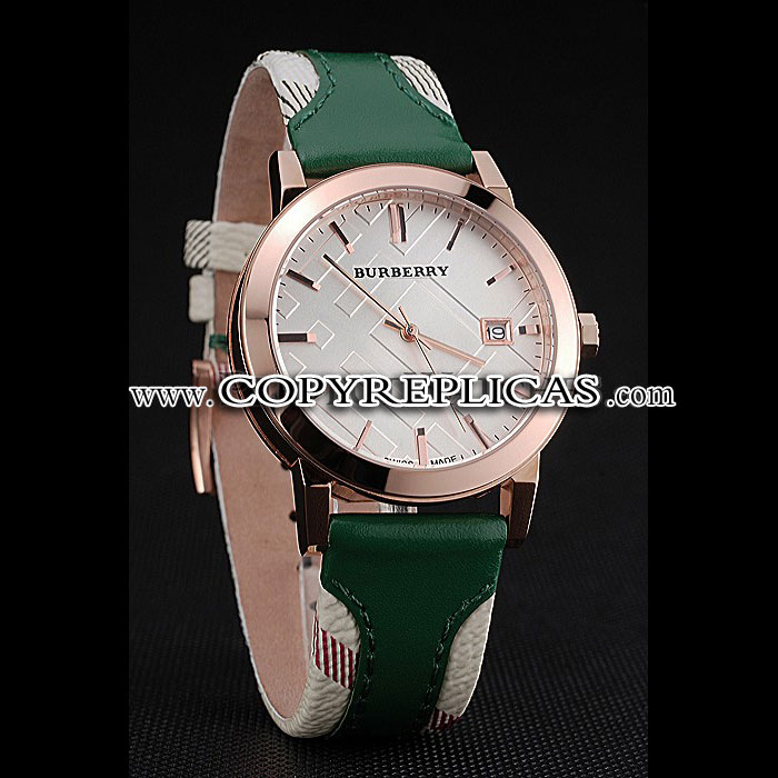 Burberry The City Classic Silver Dial Green Bracelet BB5801 - Photo-2