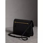 Burberry Small Leather and House Check Crossbody Bag in Black 39808251 - thumb-2
