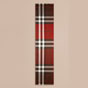 Burberry Lightweight Check Wool Cashmere Scarf Claret 40003251 - thumb-2