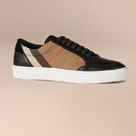 Burberry House Check And Leather Sneakers Check black 40138391
