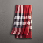 Burberry Lightweight Check Silk Scarf in Parade Red 40148321