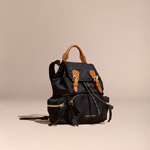 Burberry Small Rucksack in Technical Nylon and Leather Black 40166171