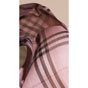 Burberry Ombre Check Lightweight Wool Silk Scarf Ash Rose 40196131 - thumb-2