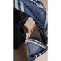 Burberry Ombre Check Lightweight Wool Silk Scarf Cadet Blue 40196151 - thumb-2