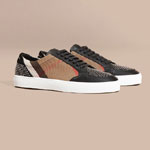 Burberry House Check and Studded Leather Sneakers 40212141
