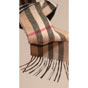 Burberry Slim Reversible Cashmere Scarf in Check Camel black 40238961 - thumb-2