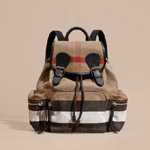 Burberry Medium Rucksack in Canvas Check and Leather 40302011
