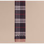 Burberry Reversible Check Cashmere and Block-colour Scarf in Navy 40311601 - thumb-2