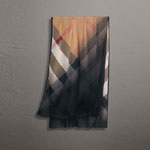 Burberry Ombre Washed Check Silk Scarf 40382681