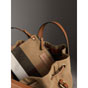 Burberry Small Canvas Check and Leather Bucket Bag in Tan 40495541 - thumb-3