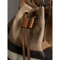 Burberry Small Canvas Check and Leather Bucket Bag in Tan 40495541 - thumb-4