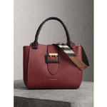 Burberry Medium Buckle Tote in Two-tone Grainy Leather 40577851