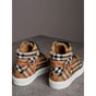 Burberry Vintage Check Cotton High-top Sneakers in Antique Yellow 40761541 - thumb-3