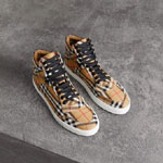 Burberry Vintage Check Cotton High-top Sneakers in Antique Yellow 40762341