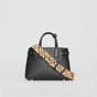 Burberry Small Banner in Leather and Vintage Check 40767481 - thumb-4