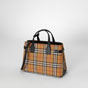 Burberry The Medium Banner in Vintage Check and Leather in Black 40769531 - thumb-2