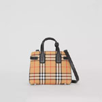 Burberry Baby Banner in Vintage Check and Leather in Black 40799641