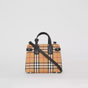 Burberry Baby Banner in Vintage Check and Leather in Black 40799641 - thumb-4