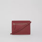 Burberry Mini Leather and Vintage Check Crossbody Bag in Crimson 40799671 - thumb-4