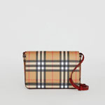 Burberry Vintage Check and Leather Wallet with Detachable Strap 40800661