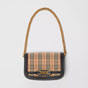 Burberry 1983 Check Link Bag with Leather Trim in Black 40801851 - thumb-2