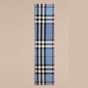 Burberry Lightweight Check Wool Cashmere Scarf Pale Sky Blue 45548821 - thumb-2