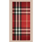 Burberry Check Modal Cashmere and Silk Scarf Parade Red 45576291 - thumb-2