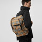 Burberry Vintage Check and Leather Backpack in Antique Yellow 80055161 - thumb-2