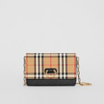 Burberry The Mini Vintage Check and Leather D-ring Bag in Black 80095301