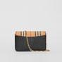 Burberry The Mini Vintage Check and Leather D-ring Bag in Black 80095301 - thumb-4