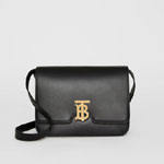 Burberry Medium Leather TB Bag in Black 80103351