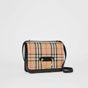 Burberry The Small Vintage Check and Leather D-ring Bag in Black 80105441 - thumb-4