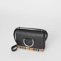 Burberry The Mini Vintage Check and Leather D-ring Bag in Black 80109591 - thumb-2