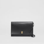 Burberry Monogram Motif Leather Bag with Detachable Strap in Black 80114671