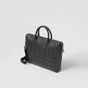 Burberry Large London Check and Leather Briefcase in Charcoal 80139861 - thumb-2