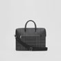 Burberry Large London Check and Leather Briefcase in Charcoal 80139861 - thumb-4
