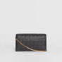Burberry Small Quilted Monogram TB Envelope Clutch in Black 80148361 - thumb-4