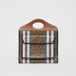 Burberry Medium Monogram Stripe E-canvas Pocket Bag 80193641