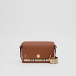 Burberry Leather and Vintage Check Note Crossbody Bag 80211111