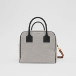 Burberry Medium Canvas and Leather Cube Bag 80304421