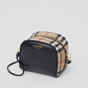 Burberry Micro Leather and Vintage Check Cube Bag 80329741 - thumb-3