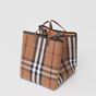 Burberry Extra Large Check Cotton Beach Tote in Birch Brown 80368031 - thumb-2