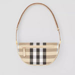 Burberry Small Check Canvas and Leather Olympia Bag 80398591