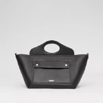 Burberry Mini Leather Soft Pocket Tote in Black 80401231