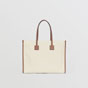 Burberry Medium Two tone Canvas and Leather Freya Tote 80441291 - thumb-3