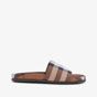 Burberry Check Cotton Slides in Birch Brown 80490181 - thumb-2