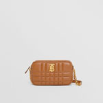 Burberry Mini Quilted Lambskin Lola Camera Bag in Maple Brown 80490481