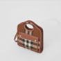 Burberry Mini Knitted Check and Leather Pocket Bag 80491381 - thumb-2