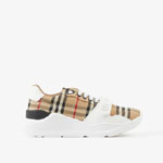 Burberry Check and Leather Sneakers in Archive Beige 80505091